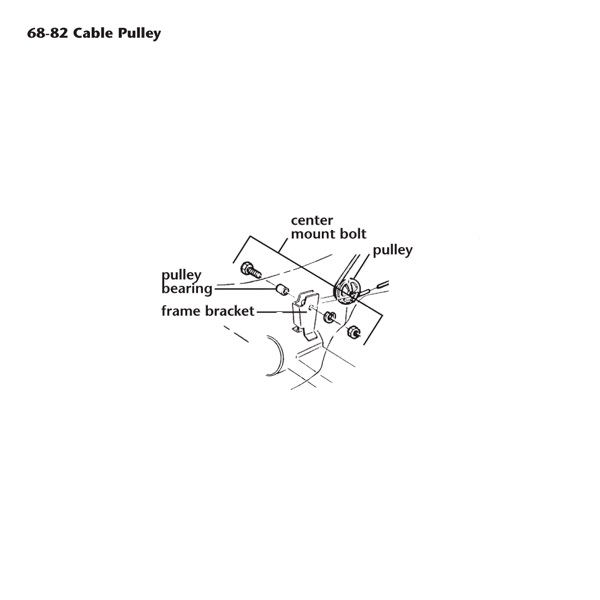 443-11 C2/C3 Nylon rol handremkabel onder body 67-82 - Afbeelding 3