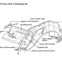 Alternative view of 446-14A C3 Stangetje van radiateur frame naar neus 73-79