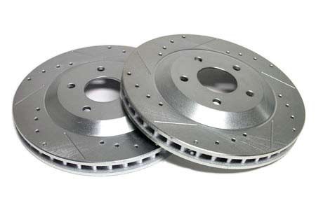 600K031 C4 Remschijf set drilled/slotted voor 84-87