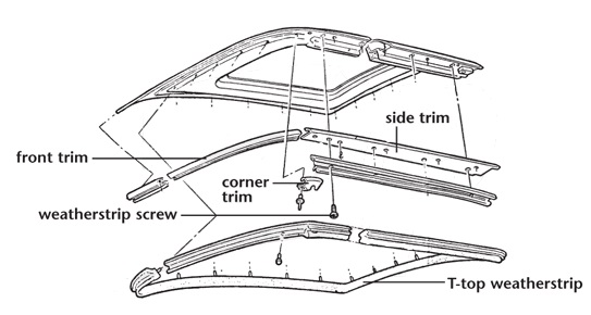 434-16 C3 Rubber T-top paneel 70-77E - Afbeelding 3