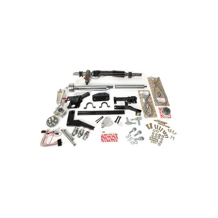 C1 w/Headers Steeroids Rack & Pinion Kit - Power (Paintable Column) 55-57