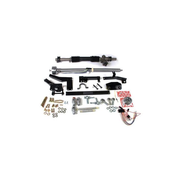 C1 w/Headers Steeroids Rack & pinion Kit - Manual (Chrome Column) 58-62