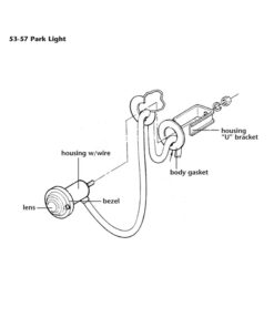 Alternative view of C1 Park Light Lens w/Gasket 53-62