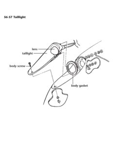 Alternative view of C1 Tail Light Lens 56-57