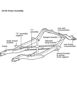 Alternative view of M-3477 Front Body Mount Bracket 56-62