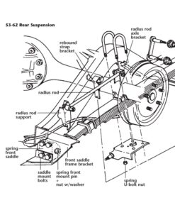 Alternative view of C1 Rear Body Mount/Spring Front Saddle Support 56-62