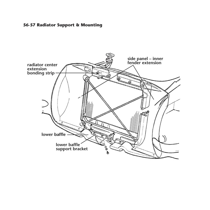 C1 Inner Fender Skirt Extension (PM) 56-57