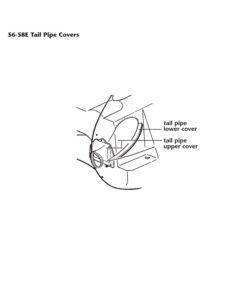 Alternative view of C1 Tail Pipe Fiberglass Lower Cover (PM) 56-58E