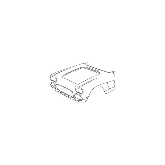 C1 One-Piece Fiberglass Front End Assembly (HL) 62