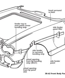 Alternative view of C1 Fender Top to Nose Bonding Strip (PM) 58-62