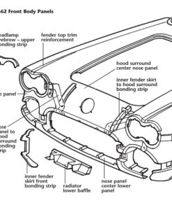 C1 Fender Top to Nose Bonding Strip (PM) 58-62