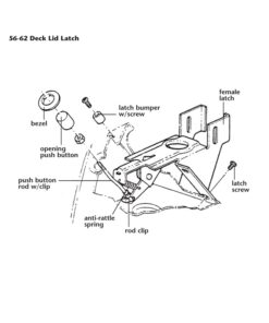 Alternative view of C1 Deck Lid Female Latch Screws 56-62