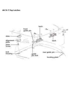 Alternative view of C1 Power Window Motor/T-Top Alignment Screws 56-82
