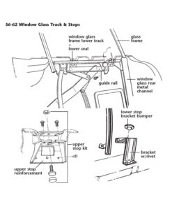 Alternative view of C1 Door Glass Frame Lower Track 56-62