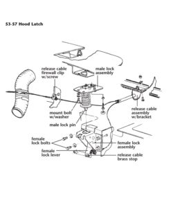 Alternative view of C1 Hood Release Cable Assembly 56-57