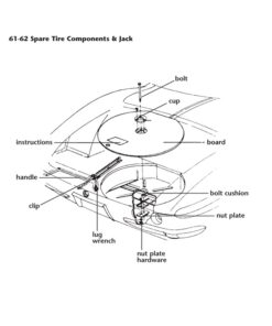 Alternative view of C1 Spare Tire Board Bolt 53-62