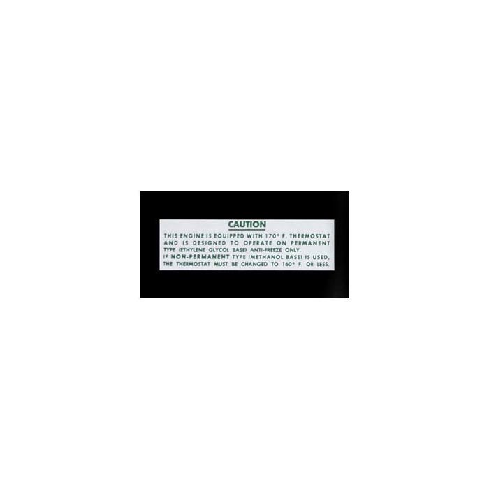 C1 Cooling System Caution Decal 58-62