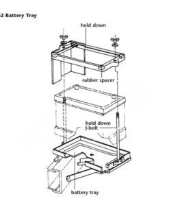 Alternative view of C1 Battery Hold Down J-Bolt Kit 62-67