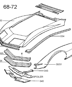 Alternative view of 515-040 C3 Onderpaneel Voorzijde Gesloten PM 68-72