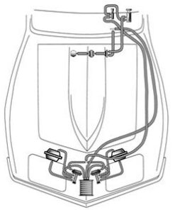 455-85 C3 Vacuüm Slangen & T Set Koplamp 80-82