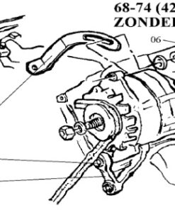 Alternative view of 460-09A C2/C3 Afstandbus in onderste beugel 63-74