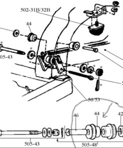 Alternative view of 505-44 C2/C3 Losse draagarm bus (helft) per stuk 63-82