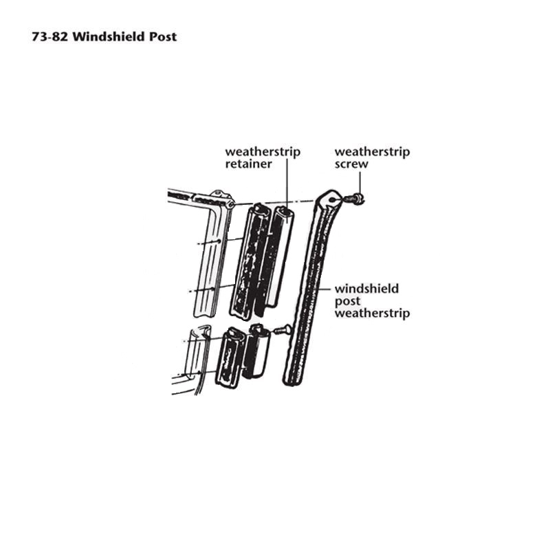 ET-624 Voorruit sierstuk zijkant & striphouders 77-82 - Afbeelding 3