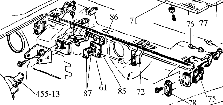 486-78 Versterking van de scharnieren van de ruitenwisserklep 68-72 - Afbeelding 2