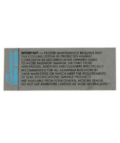 445-20A Radiateur Harrison folie sticker 63-72