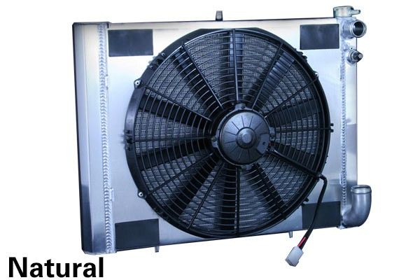 RA-256 4-spd zonder AC LS-conversie aluminium radiateur en ventilatorcombinatie 63-67 327 & 68-72 350 - Afbeelding 3