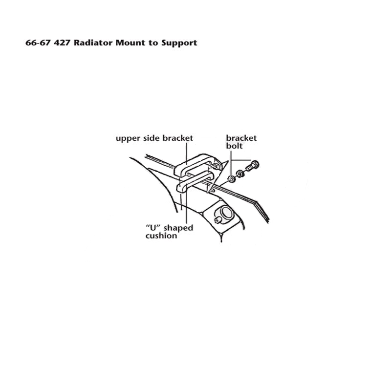 446-44A 427 Bovenste montagebeugel radiateur 66-68 - Afbeelding 2