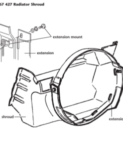Alternative view of M-2501 w/AC Radiateur kap verlenging hardware 66-69