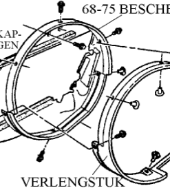 Alternative view of 447-03 350 Afscherming radiateurventilator (kunststof) 69-72