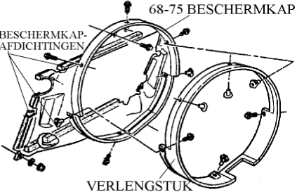 447-63 350 Afdichtingen radiateurmantel (kunststof mantel) 69-72 - Afbeelding 2