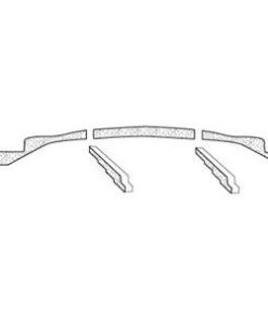 447-88 Radiateursteun voor Air Dam Kit 80-81