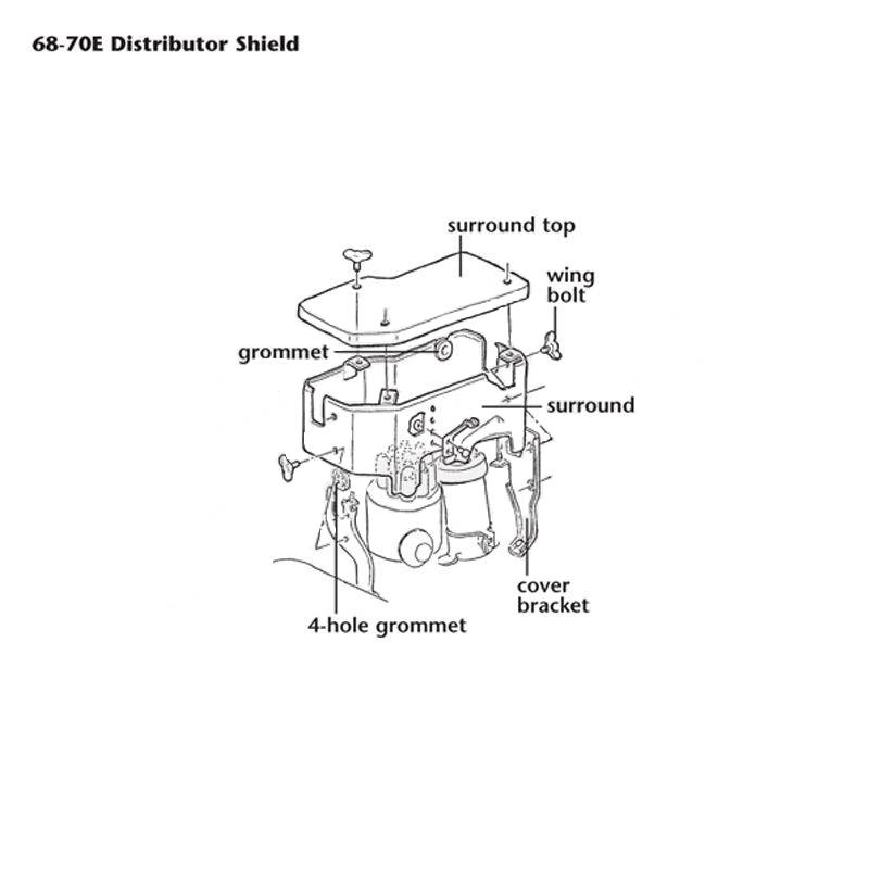 470-03C 3x2 Verdeler surround met ontstekingsscherm bovenaan 68-69 - Afbeelding 2