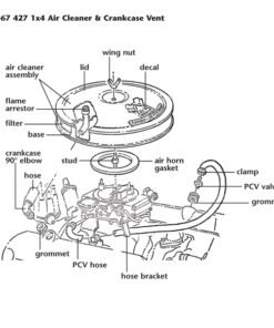 Alternative view of 476-12  396/427/454 Kleppendeksel/carter ontluchtingsbuis doorvoertule 66-74