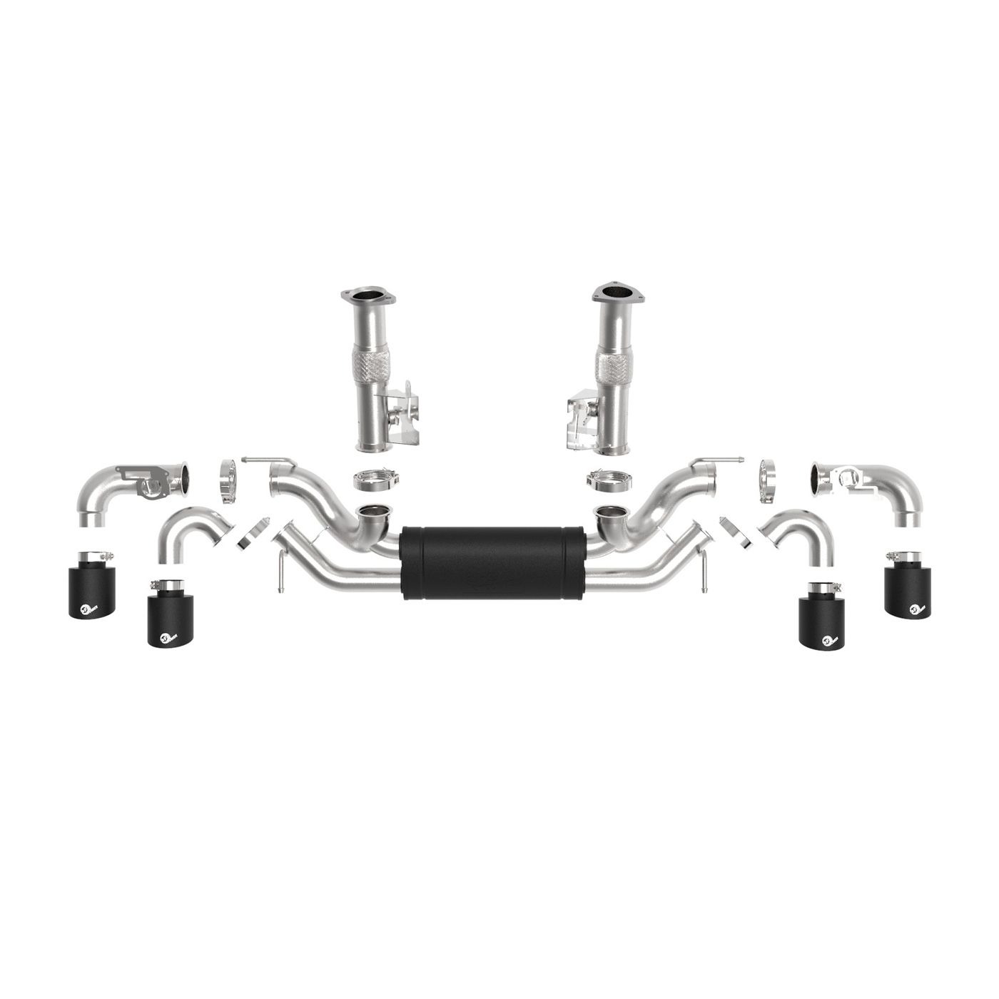 EX-2340 aFe MACH Force-XP Stainless Steel Cat-Back Exhaust System w/Black Tips 20-22 - Afbeelding 2