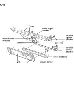 Alternative view of 423-02B Speednut Set voor chroomlijst grill 68-69