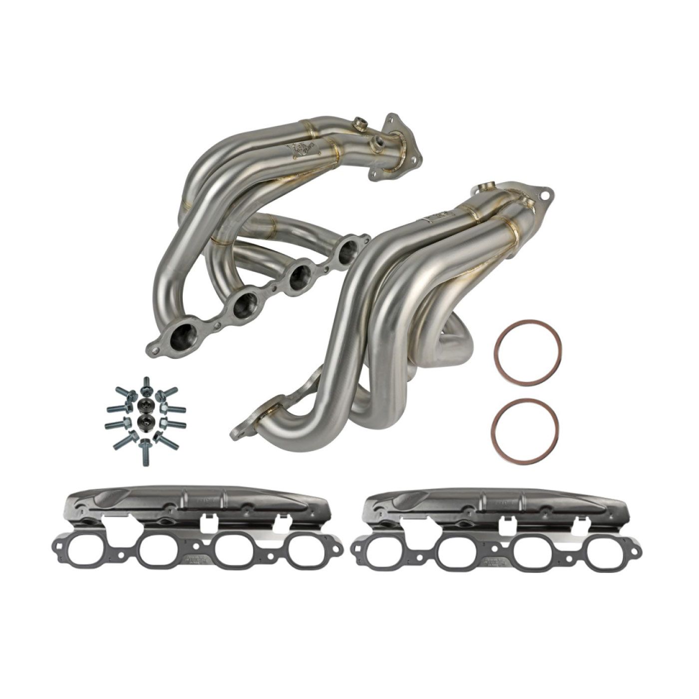 EX-2320 aFe Twisted Steel Stainless Shorty Headers (Brushed Finish) 20-23