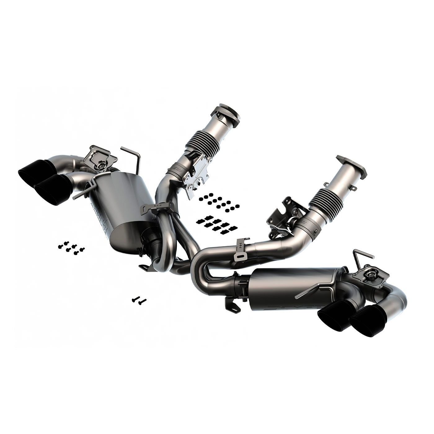 EX-2393 Borla Cat-Back S-Type Exhaust System w/4.75" Black Chrome Tips 20-23 - Afbeelding 2