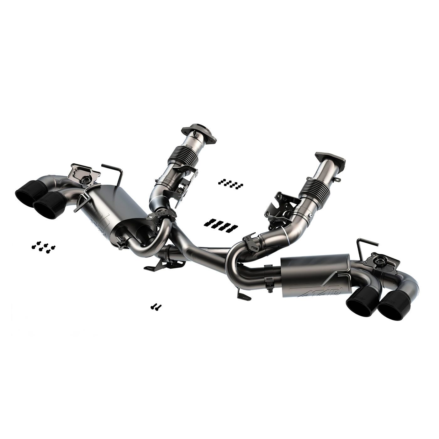 EX-2396 Borla Cat-Back ATAK Exhaust System w/4.75" Black Chrome Tips 20-23 - Afbeelding 2