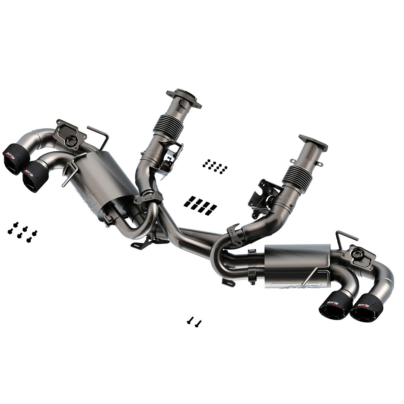 EX-2397 Borla Cat-Back ATAK Exhaust System w/4.50" Carbon Tips 20-23 - Afbeelding 2