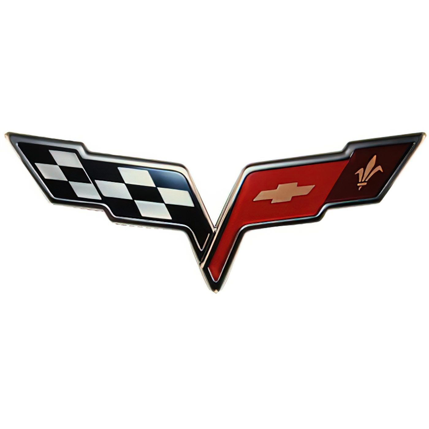 X-2654 C6 Corvette neus embleem metalen bord