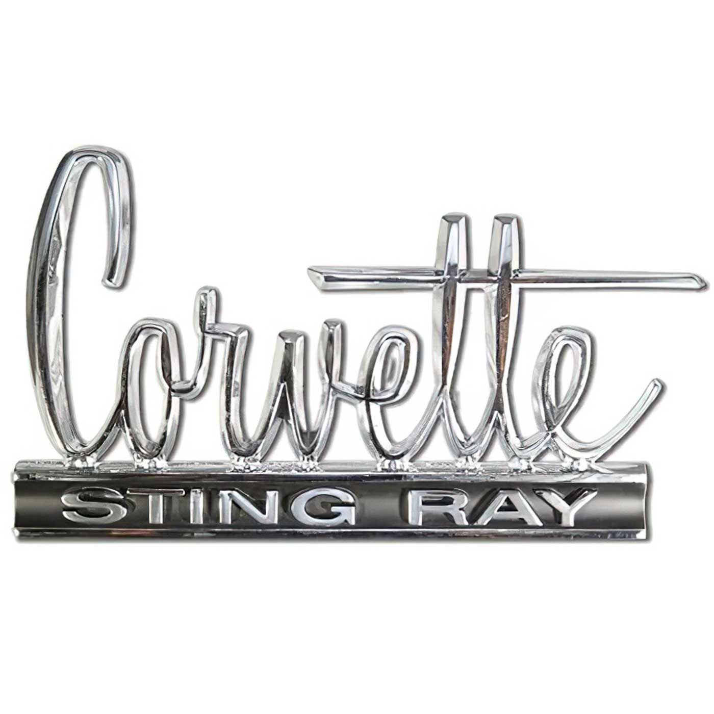 X-2658 Corvette Stingray metalen bord 1966