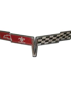 X-2714  C3 Corvette neus embleem metalen bord 80