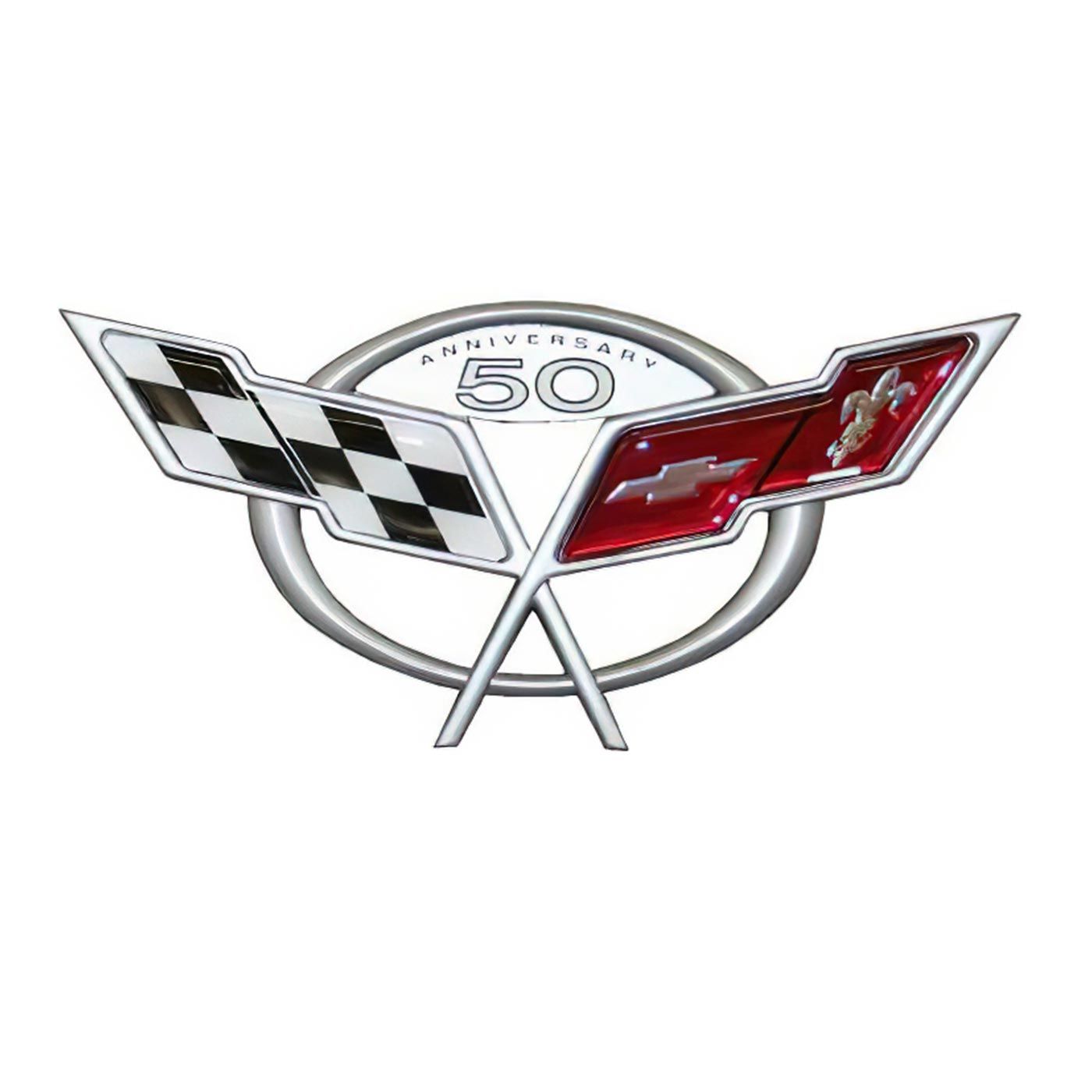 X-2719 50th Anniversary Corvette embleem metalen bord