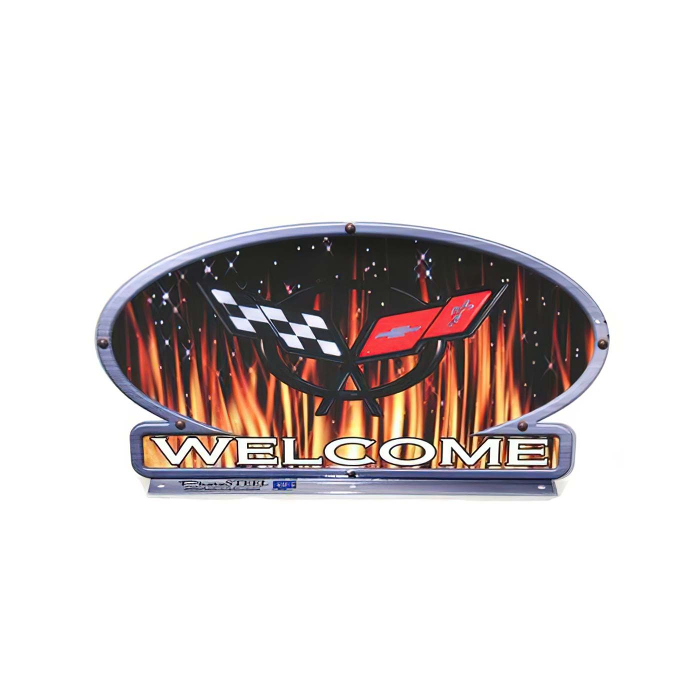 X-2865 C5 Corvette Flames Brievenbus Topper