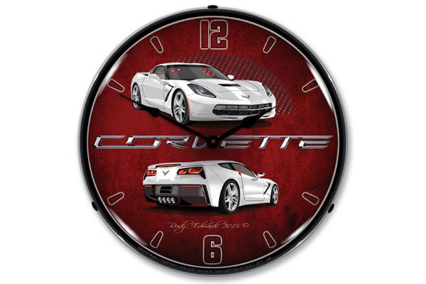 C7 Corvette LED Verlichte Wandklok - Afbeelding 2