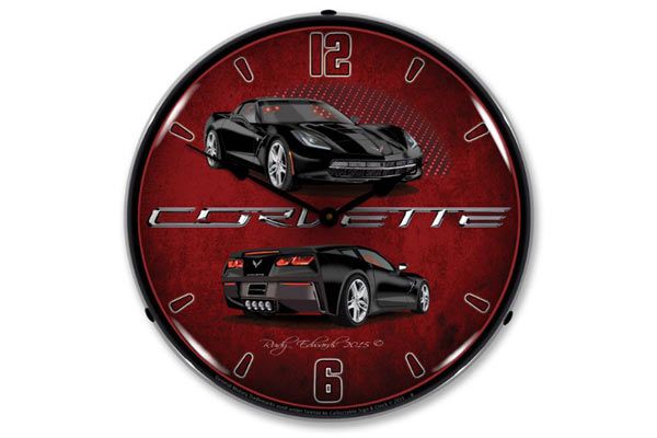C7 Corvette LED Verlichte Wandklok - Afbeelding 3